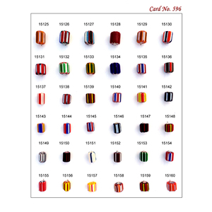 Suministros de alta demanda, cuentas de vidrio Chevron para la fabricación de joyas disponibles a los mejores precios asequibles, cantidad a granel al por mayor - Product Image 4