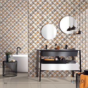 Top Supplier's 3D Glossy 600X600mm Polished Porcelain Glazed Luxury Floor Tiles Modern Design Style Wide Selling Firebrick - Product Image 3