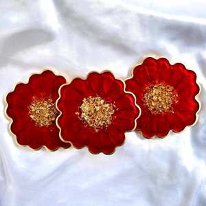 Posavasos de resina personalizado para escritorio de oficina, prevención de arañazos para uso doméstico y de oficina, posavasos de forma redonda de piedra 2025 - Product Image 3