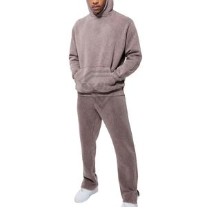 Chándal Deportivo con Lavado Ácido para Hombre, de Alta Calidad, Personalizable, Color Sólido, Transpirable, Estilo Invernal - Product Image 1