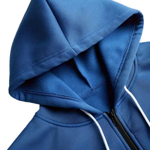 Conjunto Deportivo de Dos Piezas para Hombre, Negro, con Cierre de Cremallera a la Mitad, Talla Grande, Felpa Gruesa, Diseño Minimalista, Personalizable, Fabricación OEM - Product Image 4