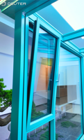 Ventana Abatible de Aleación de Aluminio 6060-T66, Ventana con Rotura de Puente Térmico, Venta Directa de Fábrica para Constructores de Proyectos