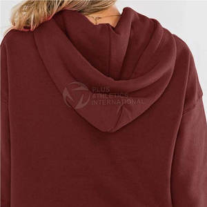 Sudadera con Capucha Extra Grande de Algodón para Mujer, Invierno 2026, Informal, con Cierre, Lisa, Estilo Urbano, Hecha en Pakistán - Product Image 6
