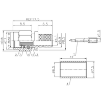 Connecteur SMA-C-J4 de haute performance, connecteur RF en laiton mâle SMA pour câble RG59