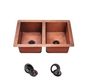 Évier en cuivre foncé Décor de maison Design moderne Utilisation de salle de bains et de cuisine Évier en cuivre polyvalent Vente chaude - Product Image 2