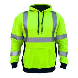 Pull à capuche de construction en polyester 100% avec logo personnalisé Vêtements de travail haute visibilité avec impression réfléchissante Taille XS - Product Image 4