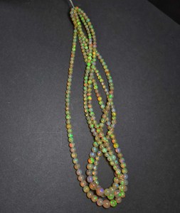 Cuentas redondas facetadas de ópalo de fuego Natural etíope 3,50-7MM lisas 16 pulgadas 40 CT tratadas térmicamente 8mm piedras preciosas sueltas altas - Product Image 3