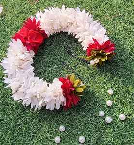 ดอกไม้มะลิ gajra Veni อินเดียงานแต่งงานโปรดปราน nikah มะลิขนมปังเครื่องประดับผม megra ของขวัญเพื่อนเจ้าสาว - Product Image 3