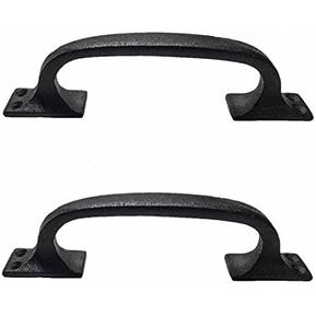 Handicrafts Wrought Iron Metal <b>Vintage</b> Eco-Friendly <b>Door</b> Pull Handle Black Finished Home Hotels Villas Decorations Tools - Product Image 1