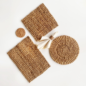 Christmas party table decor handmade water hyacinth placemat lowest price woven <b>place</b> <b>mats</b> - Product Image 4