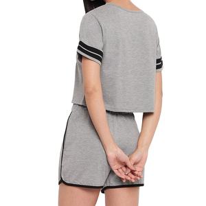 Tendance 2022 Ensemble de shorts d'été décontractés pour femmes au-dessus du genou 2 pièces 100% coton Séchage rapide - Product Image 2