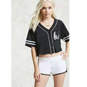 เสื้อเจอร์ซีย์เบสบอลสำหรับผู้ใหญ่เสื้อครอปพิมพ์ลายระบายอากาศชุดซอฟต์บอล - Product Image 2