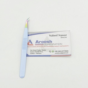 ขนตาปลอมสแตนเลสแบบหลายปลาย45องศาสีฟ้าสำหรับเด็กปรับแต่งโลโก้ได้ตามต้องการ - Product Image 1