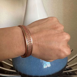 Export grade <b>copper</b> bracelet handcrafted for global jewelry markets with refined finishing and lasting quality - Product Image 1