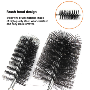 แปรงลวดเหล็กชุบทองเหลืองสำหรับงานอุตสาหกรรม ขนาดต่างๆ ผลิตตามสั่ง สำหรับทำความสะอาดรูท่อ - Product Image 2