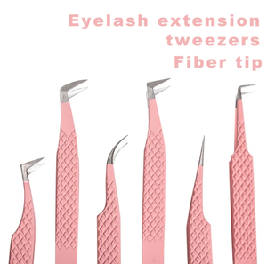 แหนบสำหรับขนตา90องศาพร้อมที่จับปลายไฟเบอร์แหนบสำหรับต่อขนตาแบบปรับแต่งโลโก้ได้ตามต้องการ - Product Image 3