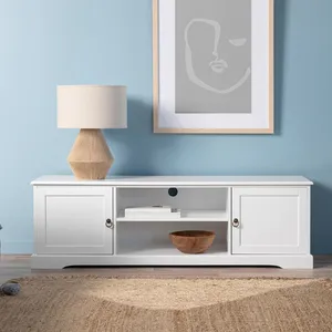 Modern Design TV Cabinet Living Room Furniture White Painted Color Safe Package Living Room Furniture