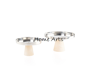 Servidor de Pastel de Diseño Maravilloso, Redondo, de Acero Inoxidable y Resina, para Accesorios de Mesa - Product Image 1