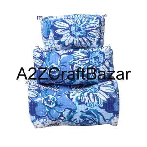 Bolsas de Cosméticos de Tela de Algodón Ecológicas, Cierre de Cremallera con Borla, Diseño Moderno, Reutilizables, Ligeras, Multifuncionales, Bolsa de Maquillaje - Product Image 1