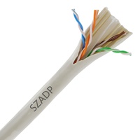 Câble réseau de haute qualité Cat6 UTP 8 cœurs 23/24AWG Conducteur en cuivre/CCA Câble Ethernet intérieur