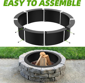 Factory Price Firepit <b>Ring</b> Galvanized Steel With High Temperature Paint Smokeless Mini Firepit <b>Burner</b> Campfire Wholesales OEM - Product Image 6