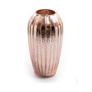 Country Design Embossed Flower <b>Vase</b> Cast Aluminum Flower Pot to Hold Cut Flowers Gold Plated Ideal Size Home Decor - Product Image 5