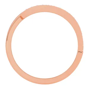 Anillo de Oro Sólido de 18K con Diamantes Engastados en Pavé, Bañado en Rodio, Anillos de Boda Modernos para Mujer (Bicolor Blanco/Amarillo/Oro Rosa) - Product Image 2