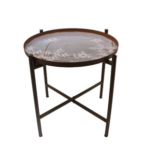 Table d'appoint en fer pour décoration de la maison couleur gris brillant pour salon chambre à coucher fait à la main et usage événementiel - Product Image 6