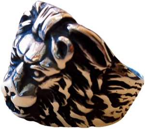 Anillo de Hombre, Anillo Sencillo de Plata, Anillo de Sello Pesado con León, Anillo Navideño Hecho a Mano, Joyería Personalizada, Anillo de Plata Maciza 925 - Product Image 1