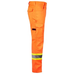 Pantalones ajustados profesionales para hombre, ropa de trabajo de alta visibilidad, pantalones de seguridad de construcción reflectantes planos, cinta reflectante de alta visibilidad lavada - Product Image 2