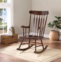 Fauteuil à bascule de style colonial européen en teck avec dossier inclinable en forme de cygne, design vintage, prix de gros pour les occasions de baptême