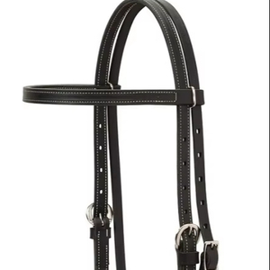 Nueva llegada de cuero genuino occidental sillín caballo brida conjunto vaquero Headstall con tachuela occidental para montar a caballo - Product Image 1