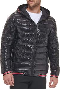 2025 Pakistan Manufacturer <b>Men's</b> Lightweight Super Shine Plain Dyed Windproof Puffer Jacket with <b>Small</b> <b>Bag</b> Bubble Design Jacket - Product Image 2