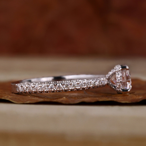 Anillo de Diamante Blanco Cultivado en Laboratorio con Certificación EFVS de 3CT, Corte Pavé, para Compromiso, Boda o Aniversario, Diamantes Sueltos de Lujo - Product Image 6