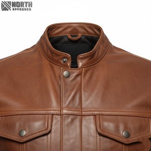 100% Cowhide <b>Genuine</b> Leather Vest Breathable Men Slim Biker Waistcoat Sleeveless Jacket Classical Motorcycle Winter Leather Vest - Product Image 5