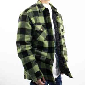 Veste d'hiver unisexe en toile de flanelle de haute qualité, respirante, à séchage rapide, manches longues, motif uni, doublée de coton - Product Image 5