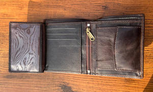 Cartera plegable personalizada de cuero genuino de alta calidad para hombre, gran oferta, carteras de estilo duradero de lujo de cuero de alta calidad - Product Image 5