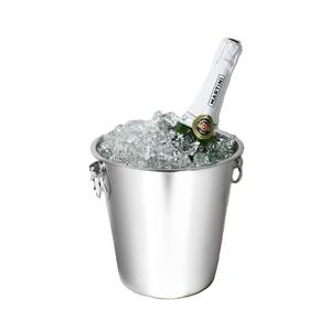 Top Selling Antique Silver Ice <b>Bucket</b> With Handle <b>Champagne</b> Bottle Wine Cooler With Customized Logo Bar Wine Tub and Chiller - Product Image 1