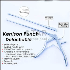 Kerrison Rongeurs 7 pouces 1mm à 5mm 45 Up Bite Neuro Spine Medic Instruments haute qualité en acier inoxydable orthopédique os poinçon - Product Image 4