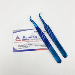 แหนบขนตาจับยึดด้วยพลาสม่าสีฟ้า90องศาสำหรับมืออาชีพ - Product Image 4