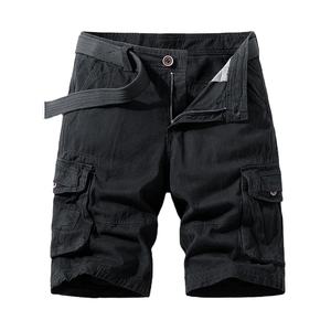 Pantalones Cortos de Verano para Hombre, Estilo Cargo con Botones, Diseño Moderno, Cómodos, de Algodón, Rectos, para Actividades al Aire Libre - Product Image 4