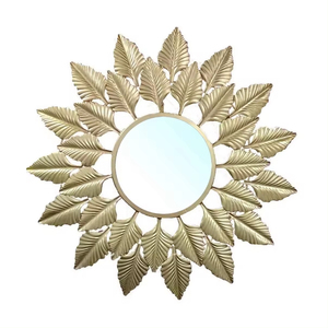 Espejo de decoración de pared a precio mayorista 2025 nuevo espejo de pared con acabado antiguo martillado de Metal para el dormitorio y la sala de estar del hogar - Product Image 2