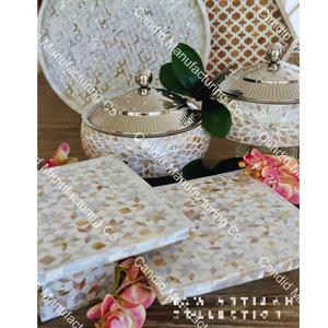 Decor Set of Tray Box Tissue Box Quality Best Selling Home Decor Bone Inlay TrayBowl Round Photo Frame <b>Small</b> Chest Drawer - Product Image 4