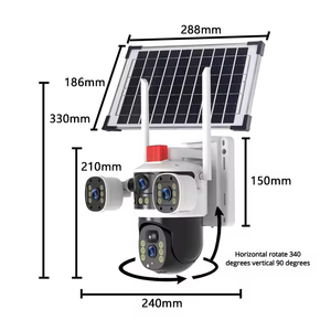 <span class=keywords><strong>Telecamera</strong></span> CCTV Solare 4G, <span class=keywords><strong>Telecamera</strong></span> IP con Scheda SIM, App Cloud, Visione Notturna Panoramica a 360°, Impermeabile, Audio Bidirezionale, <span class=keywords><strong>Telecamera</strong></span> di Sicurezza per Esterni - Product Image 2