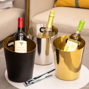 Cubo de hielo de gran capacidad de acero inoxidable de calidad impresionante, Cubo de cerveza de vino con acabado de níquel, enfriador, accesorios de Bar de bajo precio Deco - Product Image 6