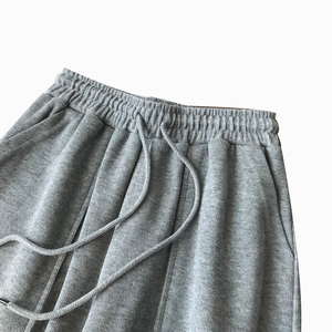 Shorts pour hommes de poids lourd, rétro, logo personnalisé, 100% polyester/coton, teinture par pulvérisation, streetwear, tissu éponge, taille élastique, décontracté - Product Image 4