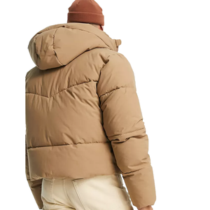 Chaqueta acolchada de hombre de Color sólido hecha a medida de alta calidad superventas con capucha para uso en exteriores de invierno - Product Image 2