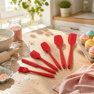 Set di 6 <span class=keywords><strong>Spatole</strong></span> in <span class=keywords><strong>Silicone</strong></span> <span class=keywords><strong>per</strong></span> Alimenti, Senza BPA, Resistenti al Calore, Antiaderenti, Utensili <span class=keywords><strong>per</strong></span> <span class=keywords><strong>Pasticceria</strong></span> e Panificazione - Product Image 2