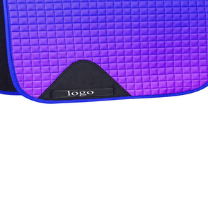 Échantillon gratuit de tapis de selle d'équitation antidérapants de style tendance en tissu satiné personnalisé de haute qualité en tissu de coton pour selle de cheval - Product Image 5