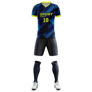 Ropa de fútbol con logotipo personalizado de alta calidad, uniformes de fútbol de secado rápido para jóvenes y adultos, último diseño de moda, tarifa al por mayor - Product Image 1